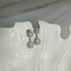 Tear Drop Dangling Earrings | Silver Jewellery by Gulaal Jewels