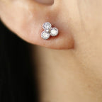 Triple Circle Studs | Silver Jewellery by Gulaal Jewels