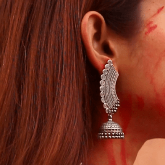 Utkrasht - Oxidised Jhumka | Silver Jewellery by Gulaal Jewels