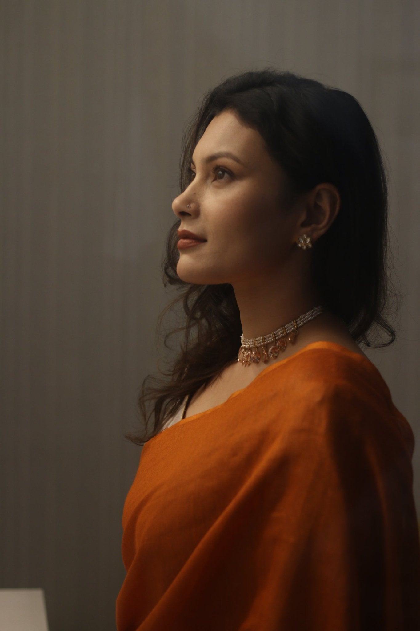 Zivar Necklace - Champagne | Silver Jewellery by Gulaal Jewels