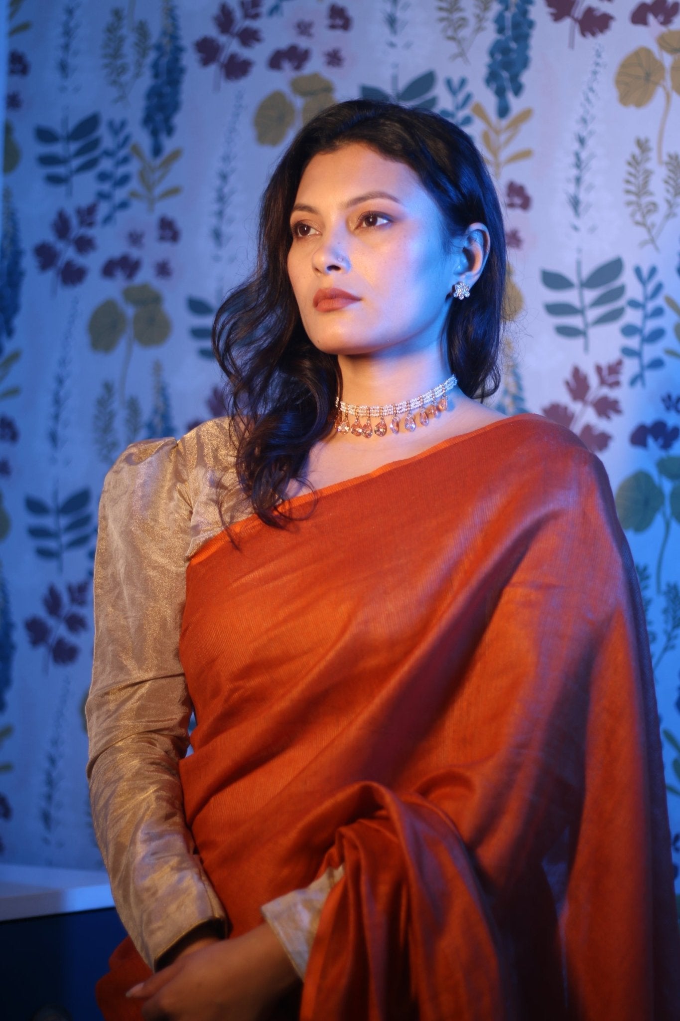 Zivar Necklace - Champagne | Silver Jewellery by Gulaal Jewels