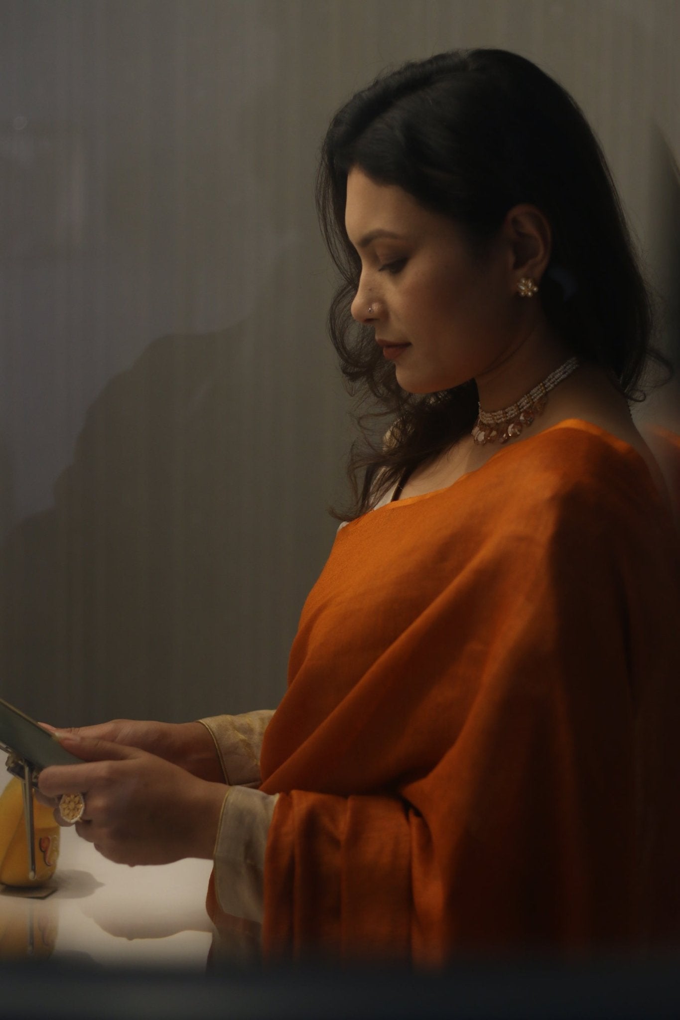 Zivar Necklace - Emerald Green | Silver Jewellery by Gulaal Jewels