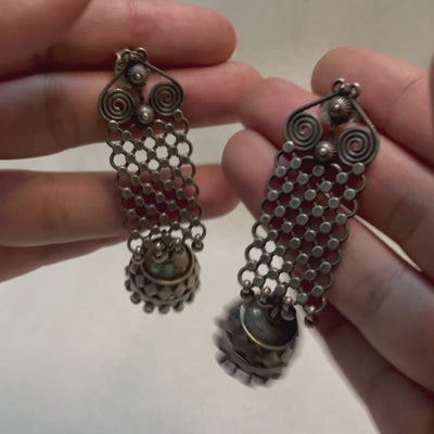 Nargisi - Oxidised Jhumka