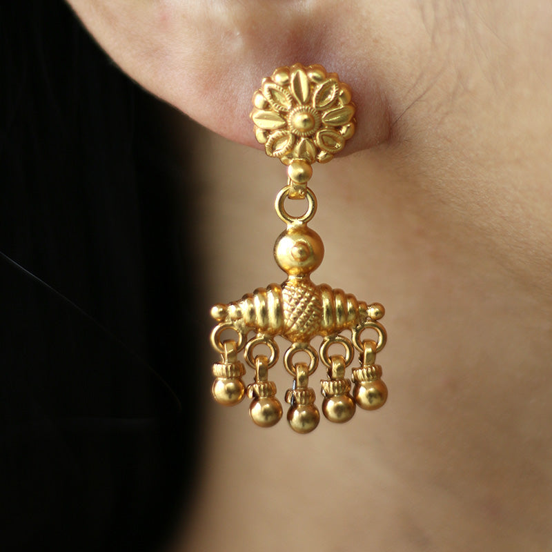 Jhumri - 22K Gold Plated Earrings