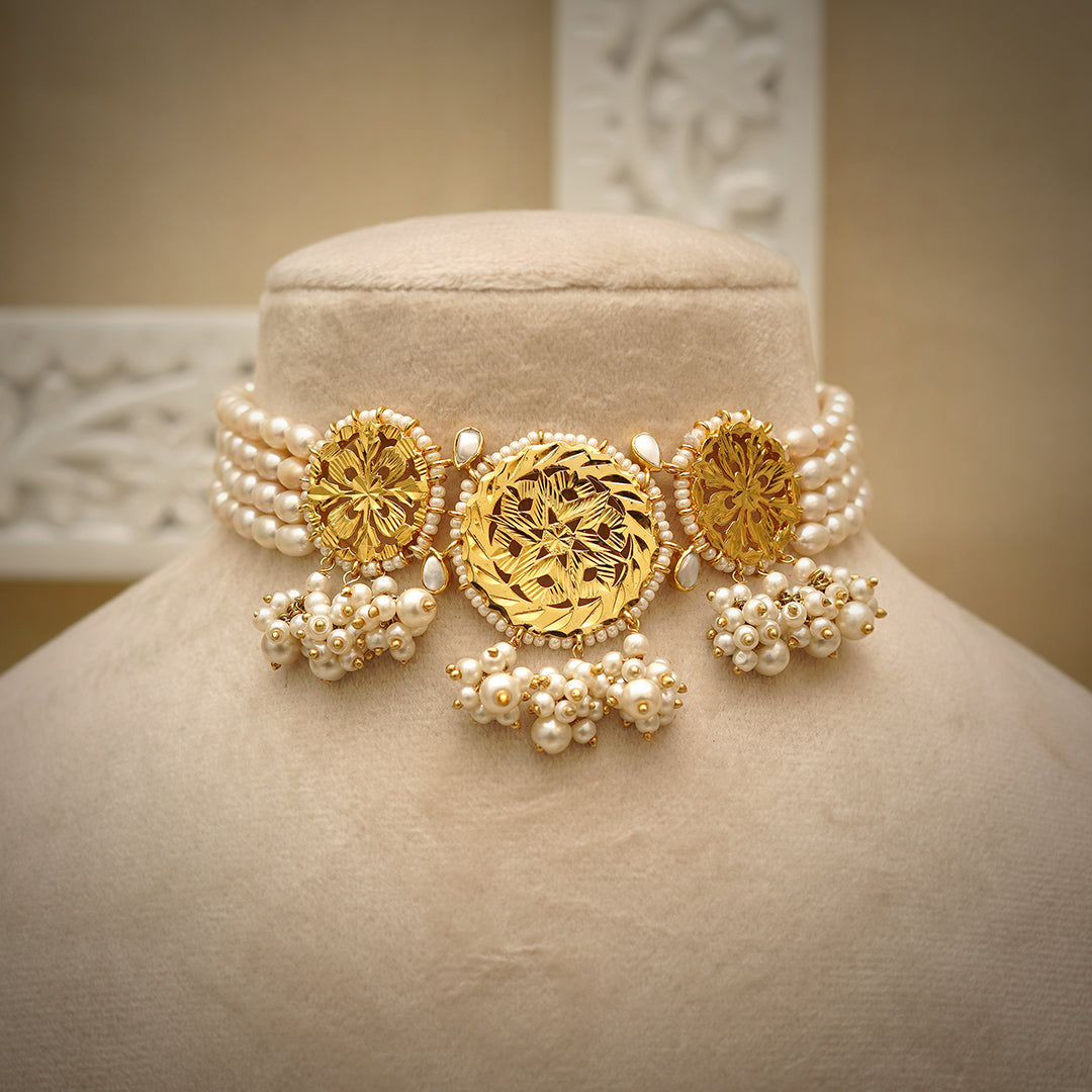 Dholi - 22K Gold Plated Choker