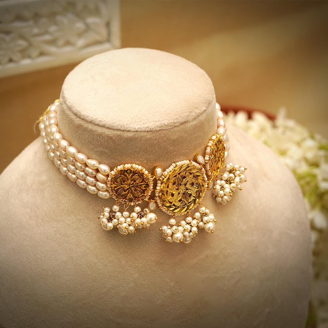 Dholi - 22K Gold Plated Choker