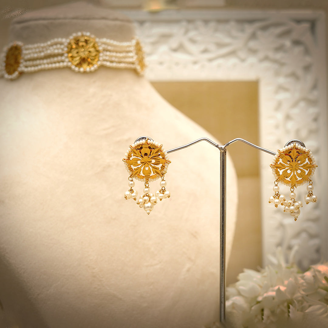 Dholi Studs - 22K Gold Plated