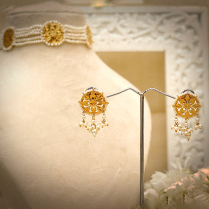 Dholi Studs - 22K Gold Plated