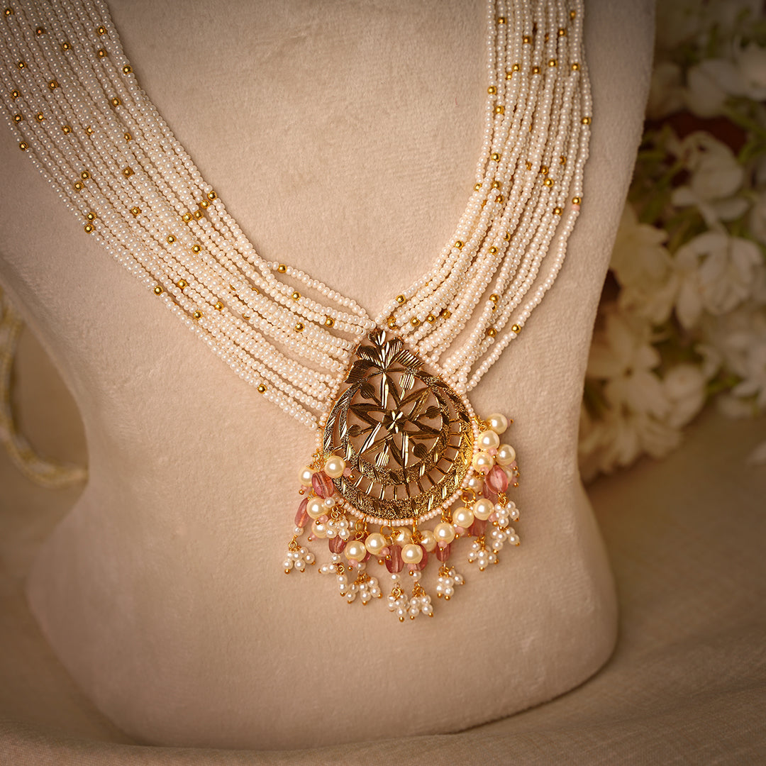 Rose-gold plated necklace with Phoenix pendant and various stones | THOMAS  SABO