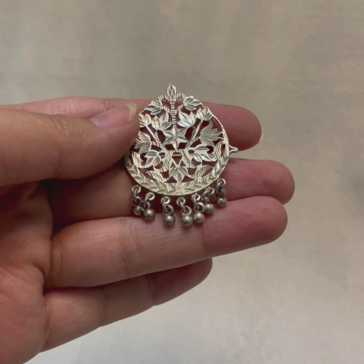 Suraiya - Shiny Silver Hairpin