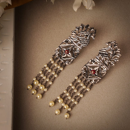 Morni - Oxidised Earrings
