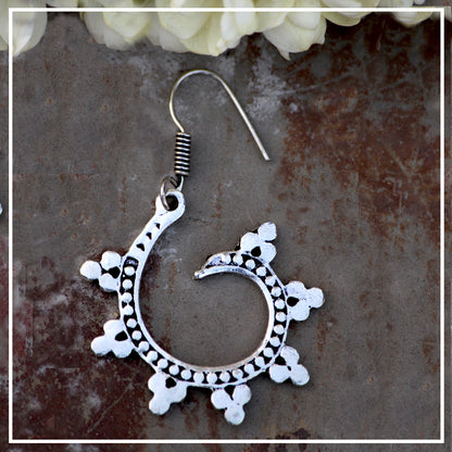 Misha - Silver Finish Earrings