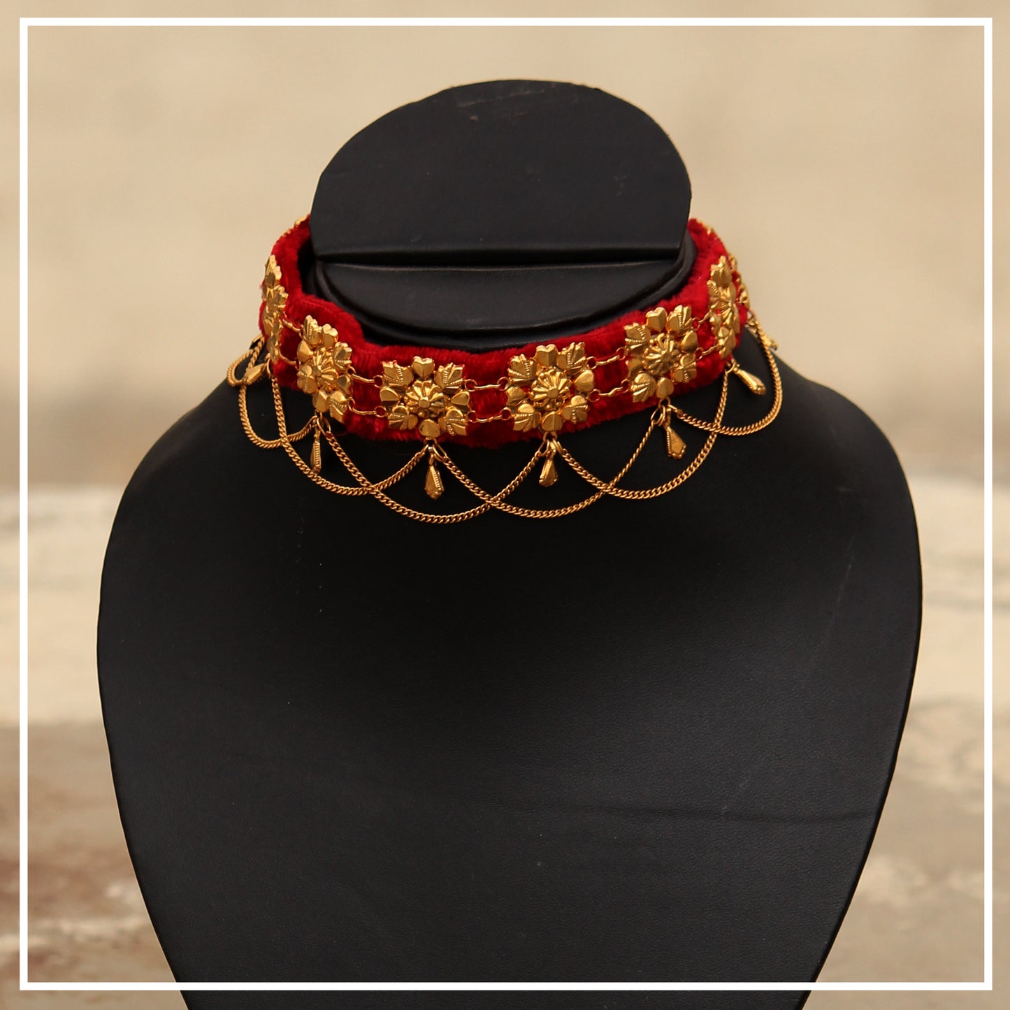 Kanthi - 22K Gold Plated Choker