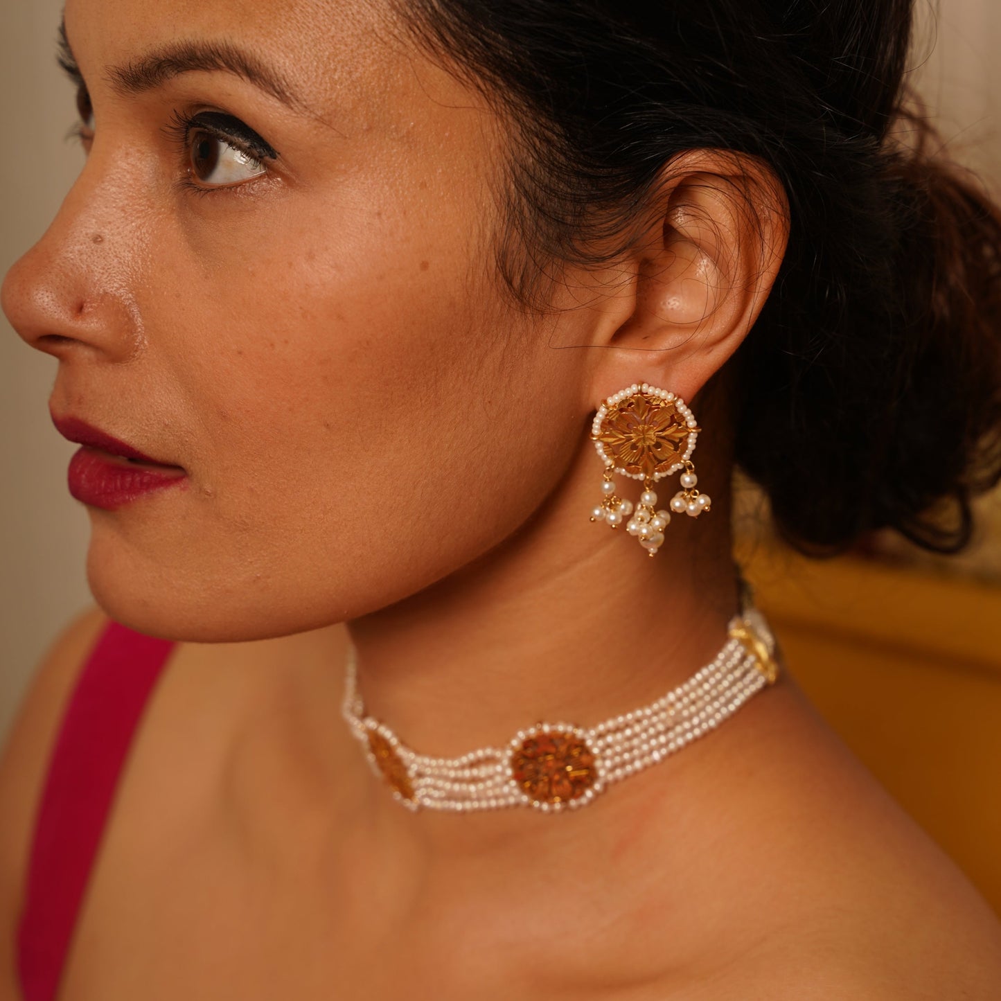 Dholi Studs - 22K Gold Plated