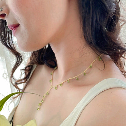 Green Dahlia - 22K Gold Plated Necklet