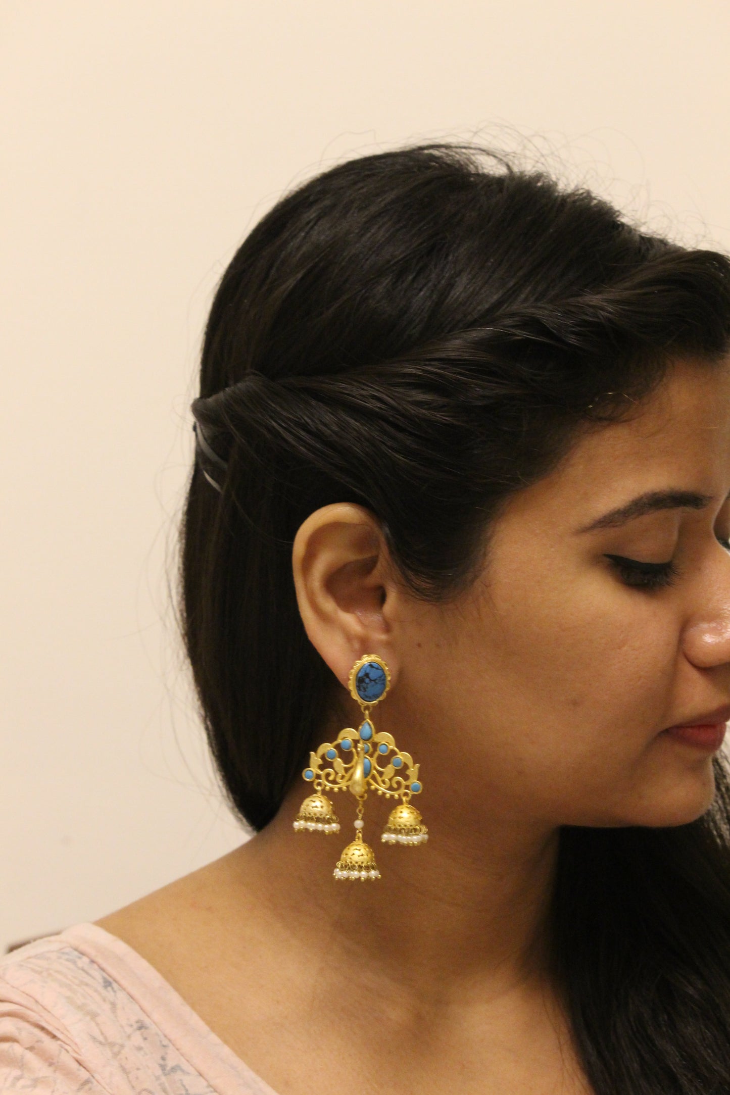 Fatima - Matte Gold Earrings