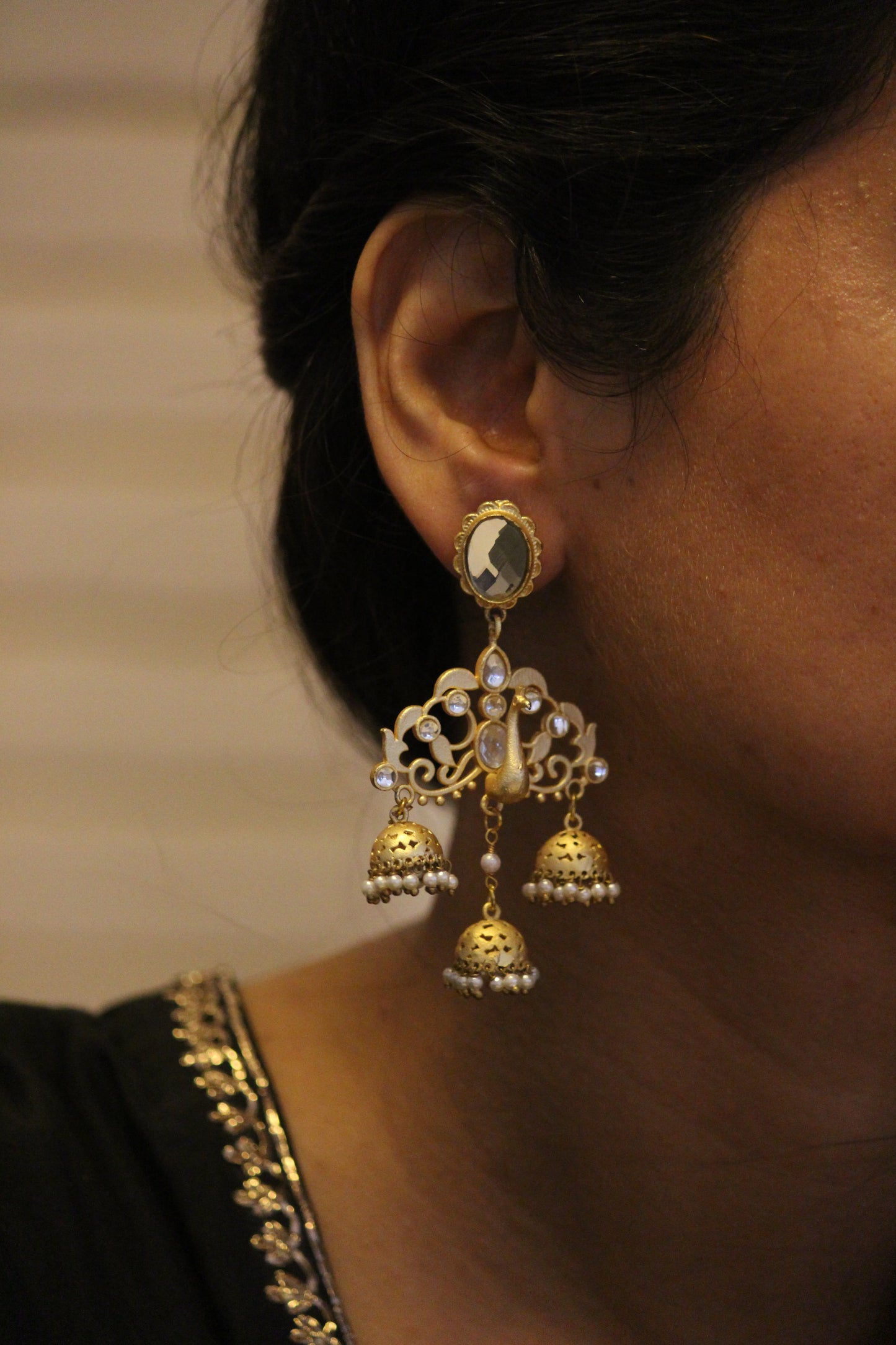 Fatima - Matte Gold Earrings