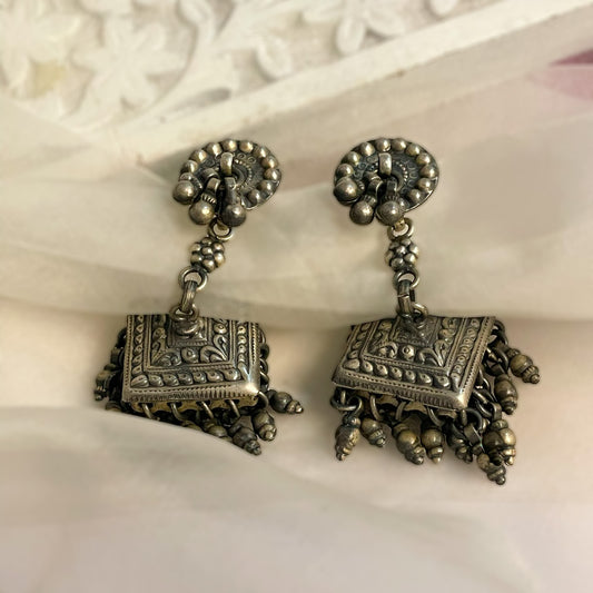 Rimjhim - Oxidised Jhumka