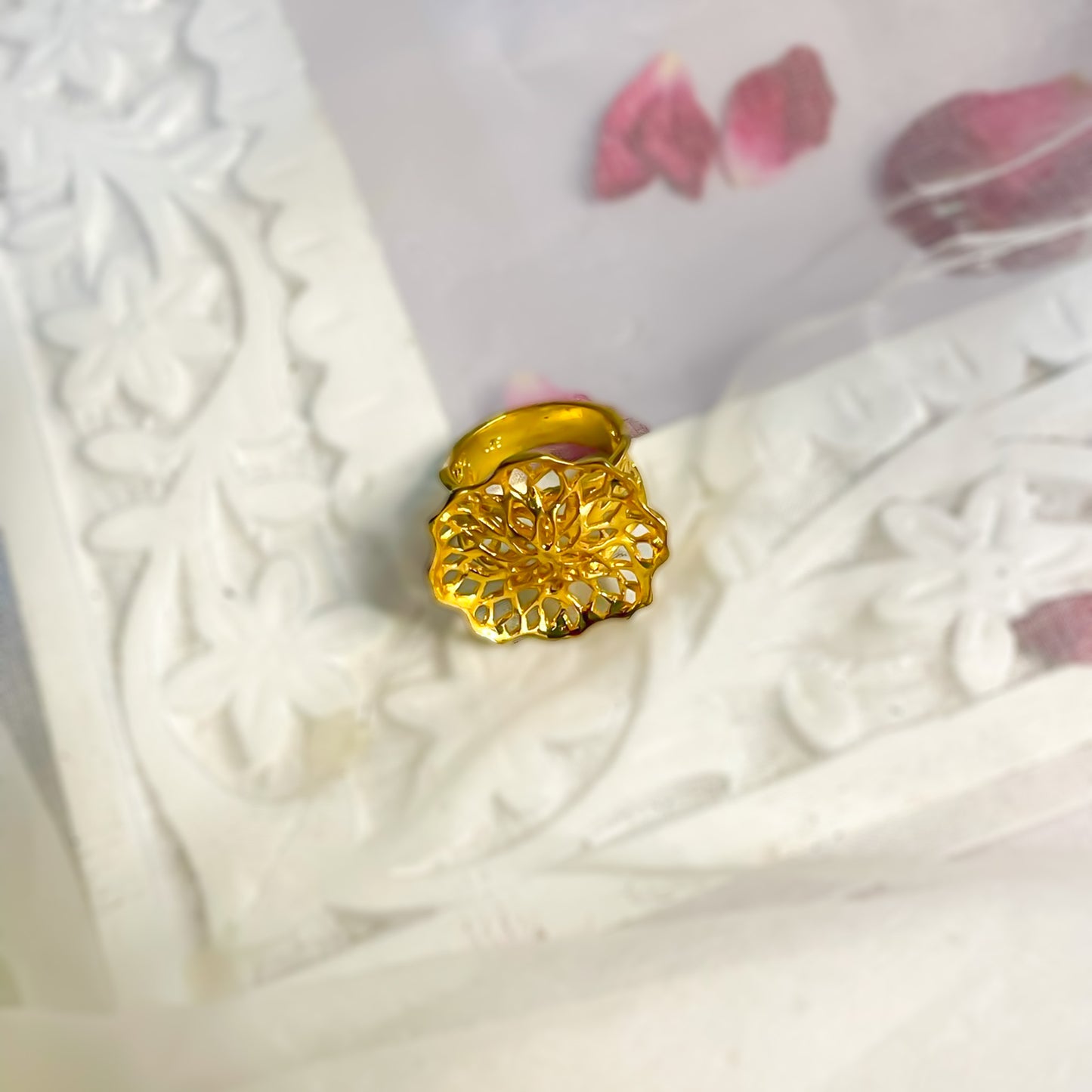 Pushp - 22K Gold Plated Ring