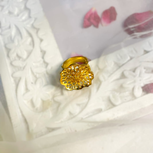 Pushp - 22K Gold Plated Ring