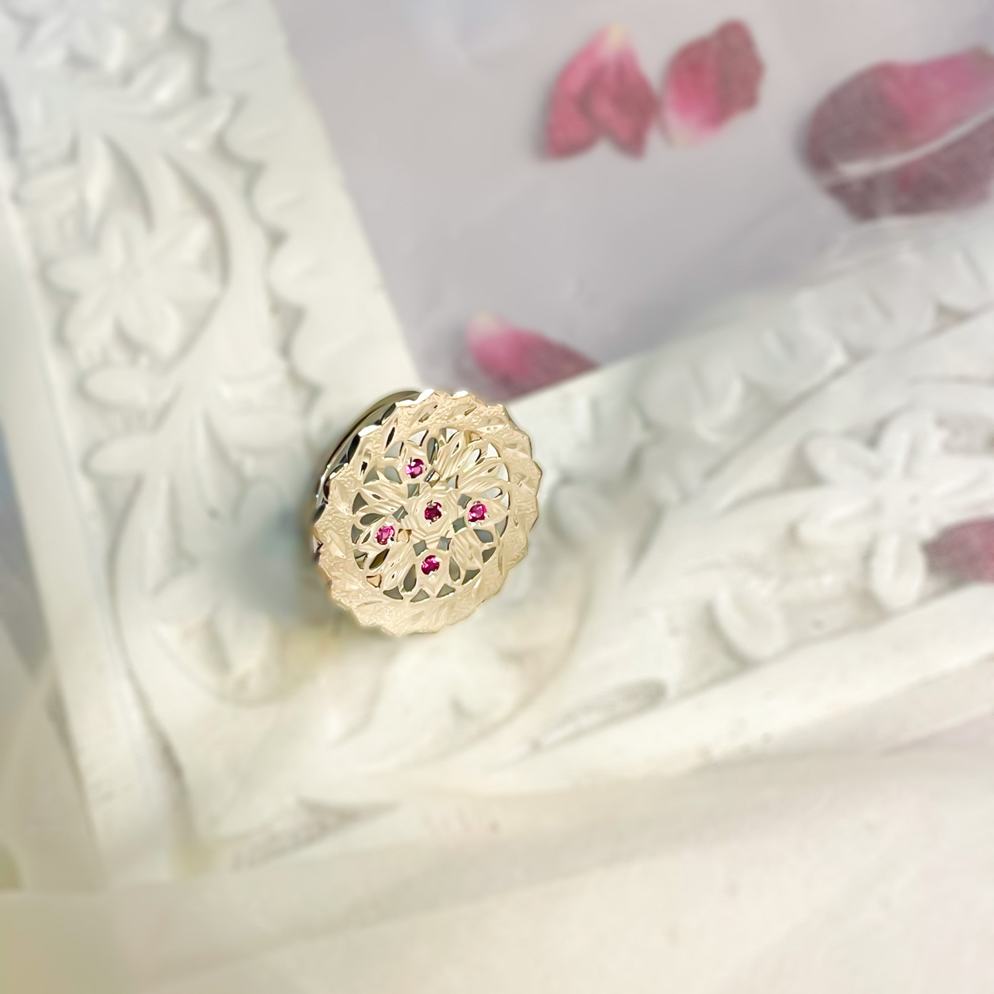 Gold Polish Silver Ring – aham jewellery | handcrafted silver jewellery