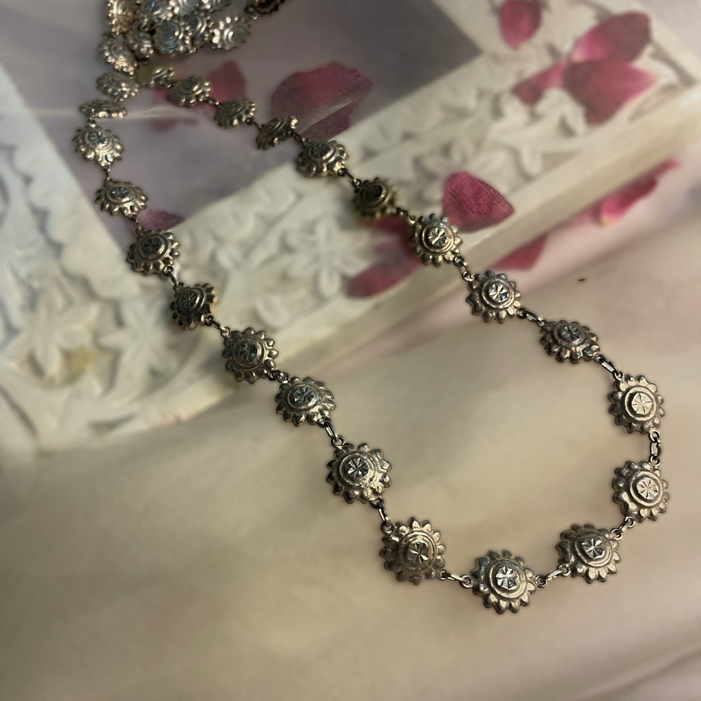 Maina - Shiny Silver Long Necklace