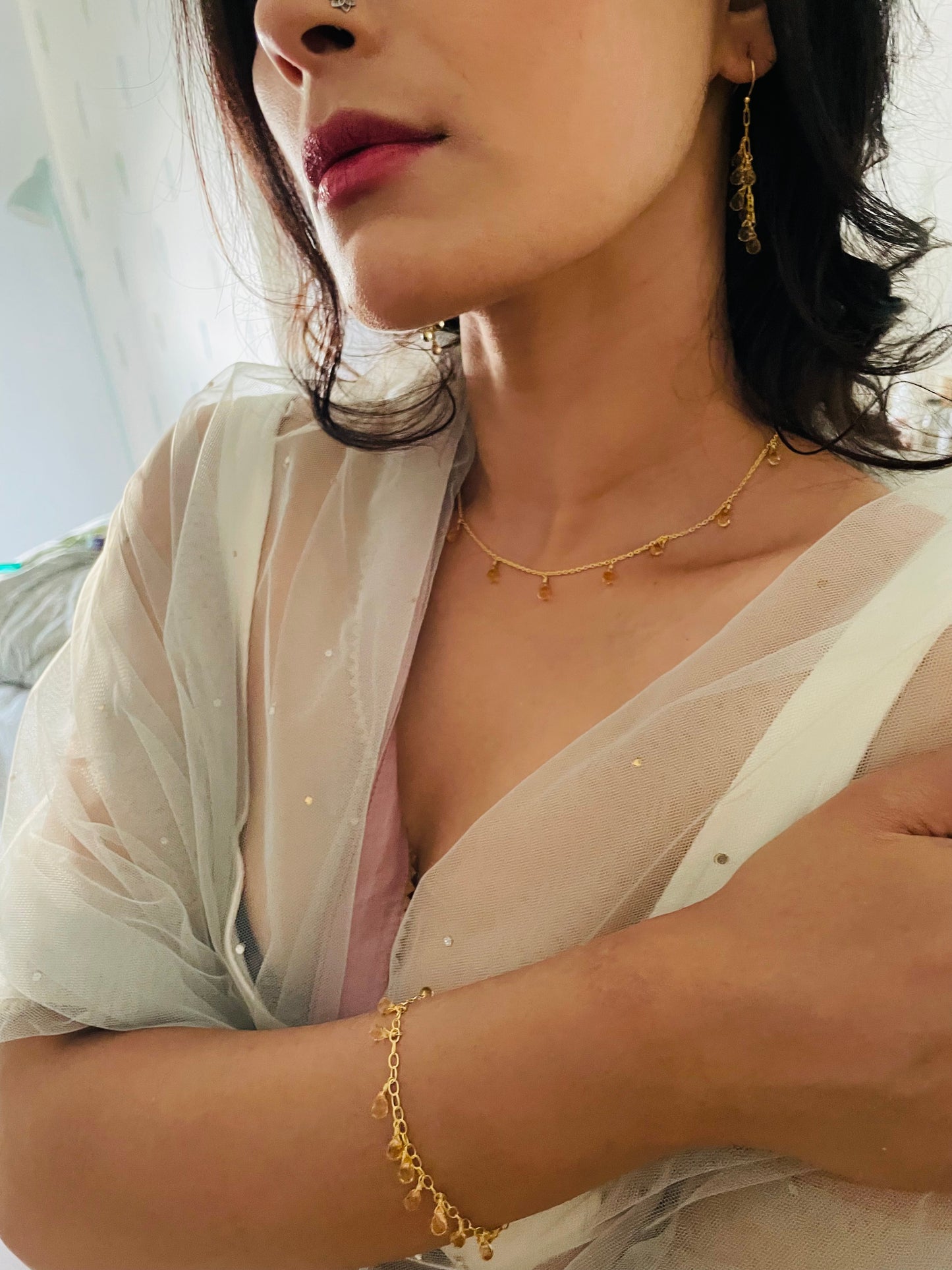 Daylily - 22K Gold Plated Necklet