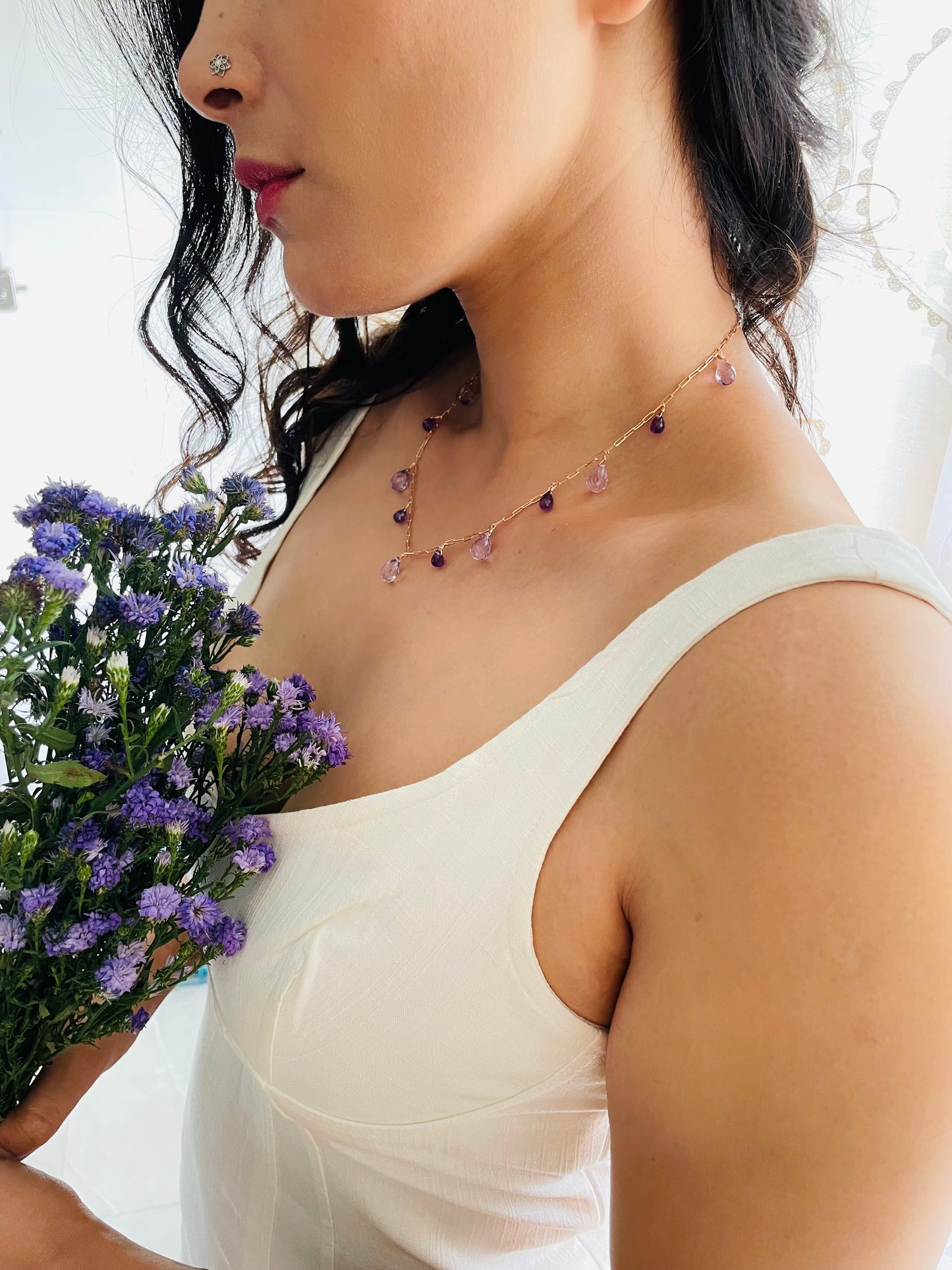 Cosmos - Antique Gold Necklet