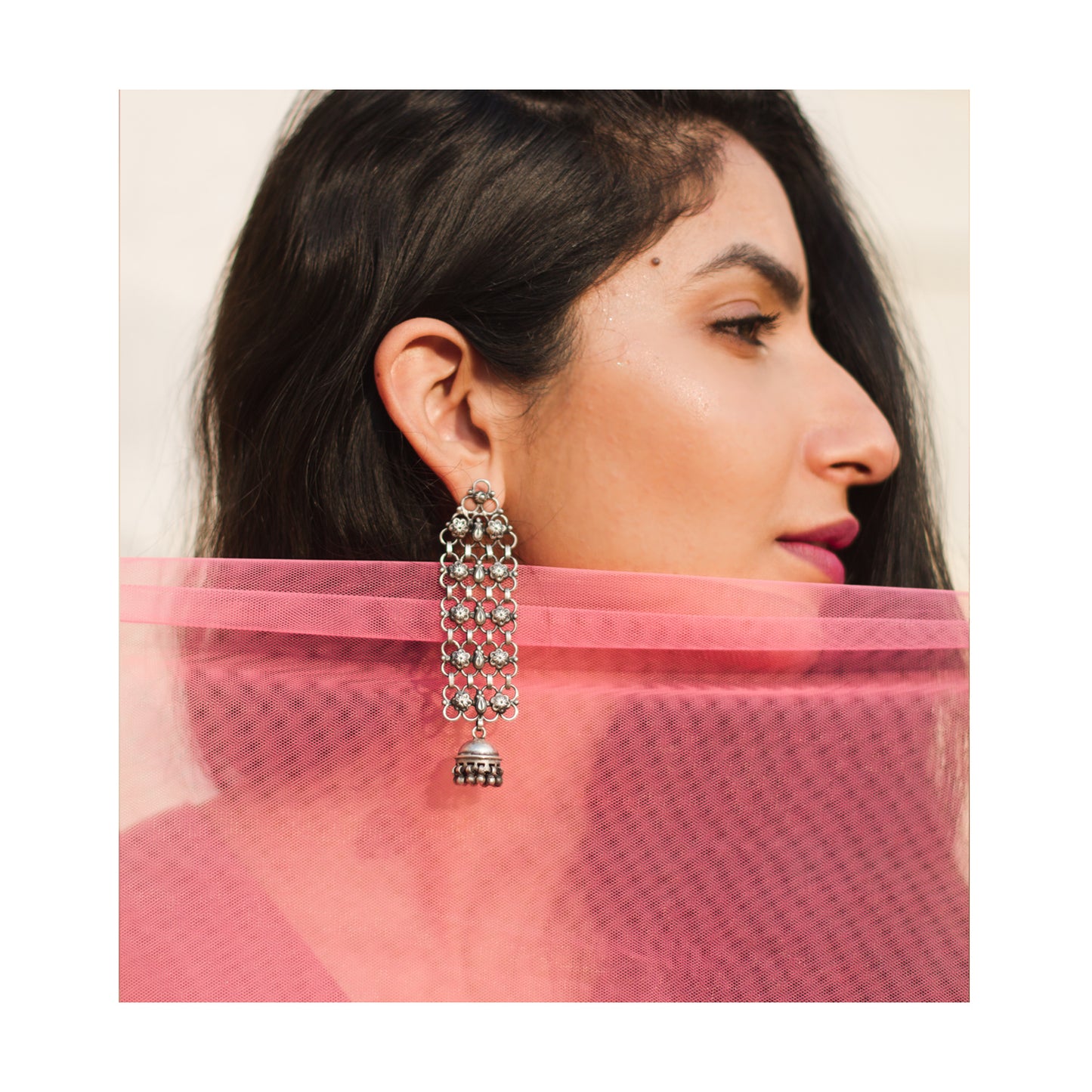 Nargis - Oxidised Jhumka