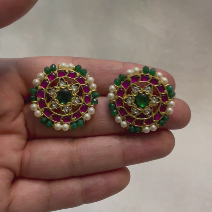 Aaina - Antique Gold Earrings