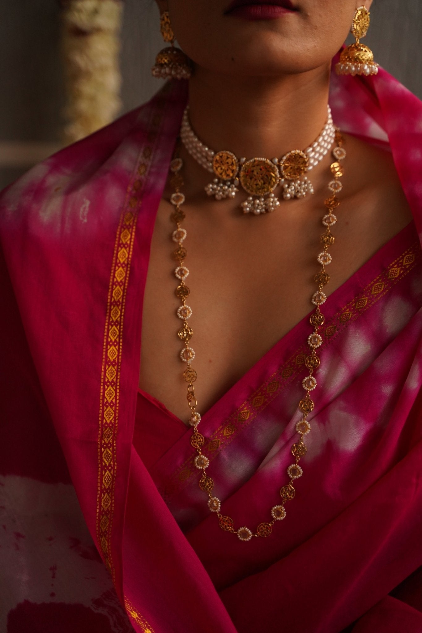 Alizé - 22K Gold Plated Long Chain | Silver Jewellery by Gulaal Jewels