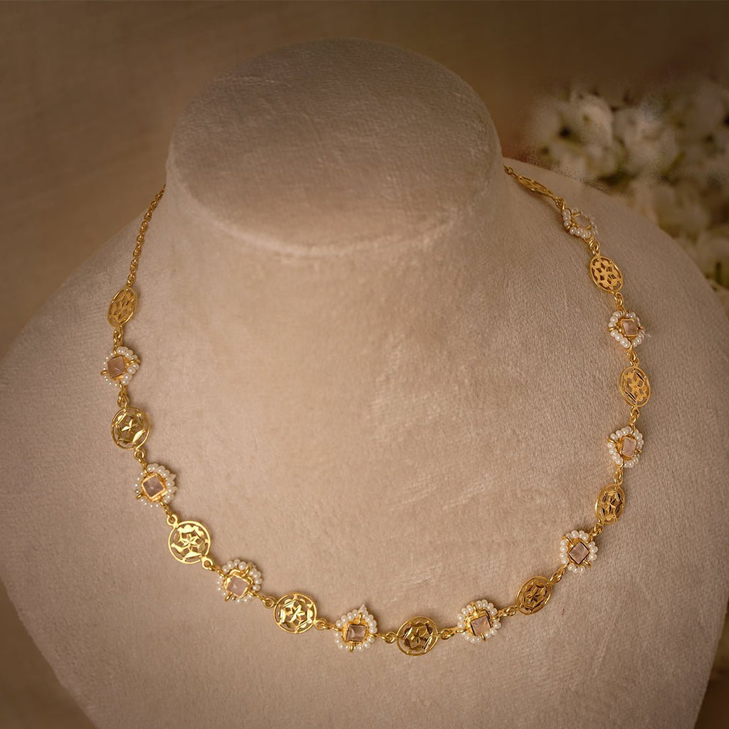 Alizé - 22K Gold Plated Necklet | Silver Jewellery by Gulaal Jewels