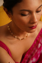 Alizé - 22K Gold Plated Necklet | Silver Jewellery by Gulaal Jewels