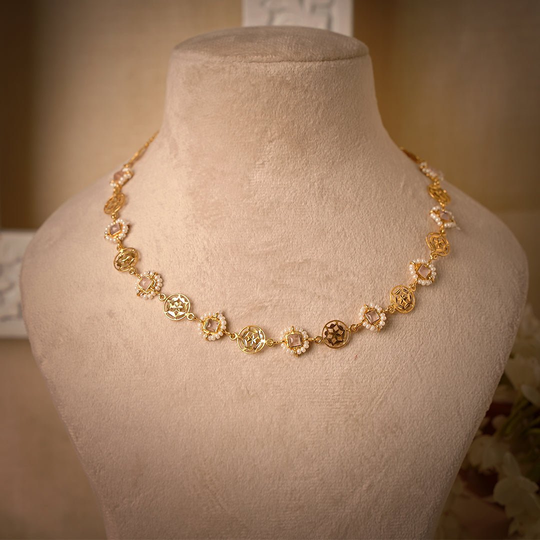Alizé - 22K Gold Plated Necklet | Silver Jewellery by Gulaal Jewels