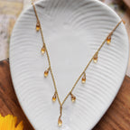 Daylily - 22K Gold Plated Necklet | Silver Jewellery by Gulaal Jewels