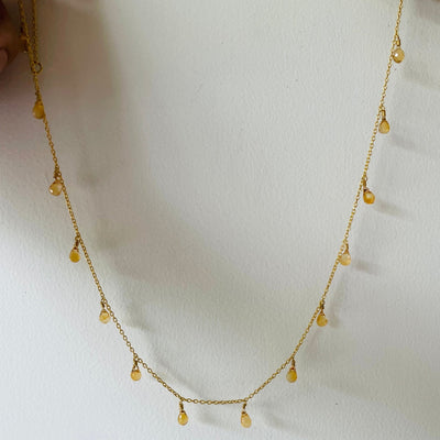 Daylily - 22K Gold Plated Necklet | Silver Jewellery by Gulaal Jewels