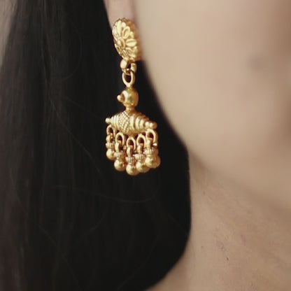 Jhumri - 22K Gold Plated Earrings