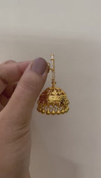 Dholi Jhumka with ghunghru- 22K Gold Plated