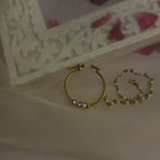 Falak - Antique Gold Nath | Silver Jewellery by Gulaal Jewels