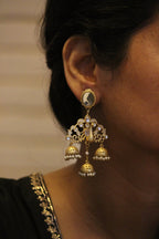 Fatima - Matte Gold Earrings | Silver Jewellery by Gulaal Jewels