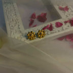 Fyoli - 22K Gold Plated Studs | Silver Jewellery by Gulaal Jewels