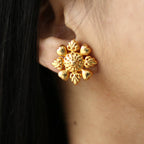 Fyoli - 22K Gold Plated Studs | Silver Jewellery by Gulaal Jewels