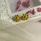 Fyoli - 22K Gold Plated Studs | Silver Jewellery by Gulaal Jewels