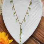 Green Dahlia - 22K Gold Plated Necklet | Silver Jewellery by Gulaal Jewels