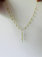 Green Dahlia - 22K Gold Plated Necklet | Silver Jewellery by Gulaal Jewels
