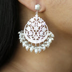 Ira Pearls - Shiny Silver Jhumka | Silver Jewellery by Gulaal Jewels
