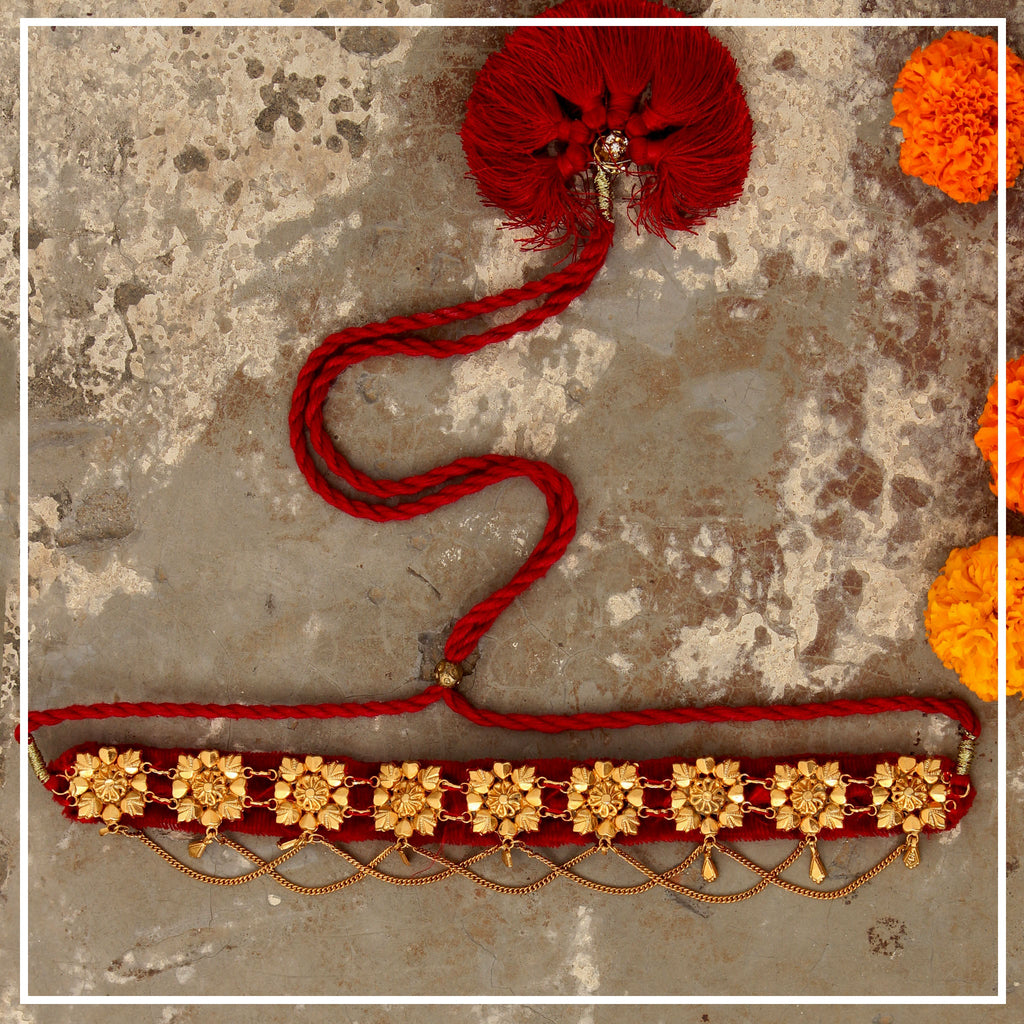 Kanthi - 22K Gold Plated Choker | Silver Jewellery by Gulaal Jewels