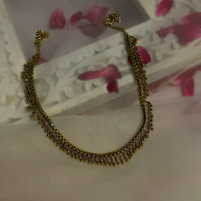 Laila - Antique Gold Necklet | Silver Jewellery by Gulaal Jewels