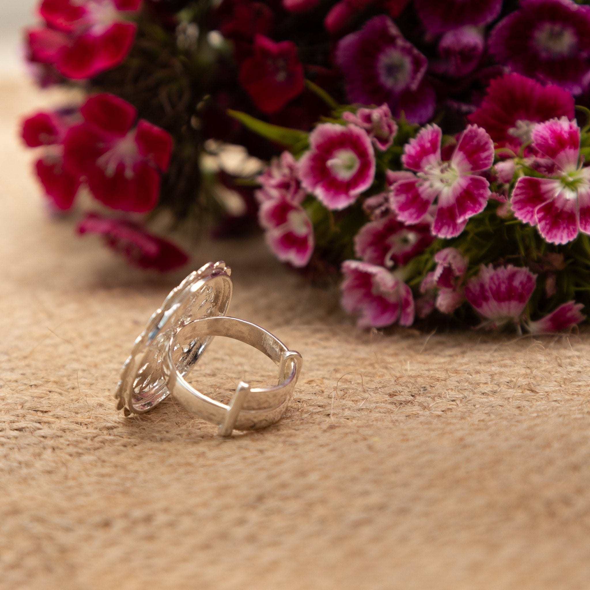 Maahi - Shiny Silver Ring | Silver Jewellery by Gulaal Jewels