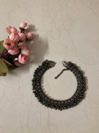 Madhur - Oxidised Choker | Silver Jewellery by Gulaal Jewels